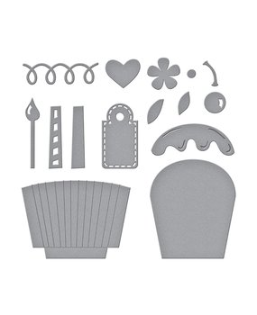 Spellbinders Party Cupcake Pocket Etched Dies (S4-1097) (OUTLET)
