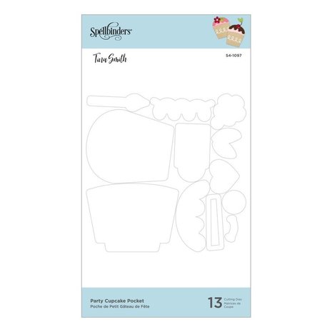 Spellbinders Party Cupcake Pocket Etched Dies (S4-1097) (OUTLET)