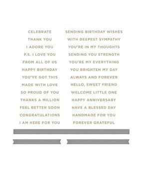 Spellbinders Mini Everyday Sentiments Glimmer Hot Foil Plate & Die Sets (GLP-260)