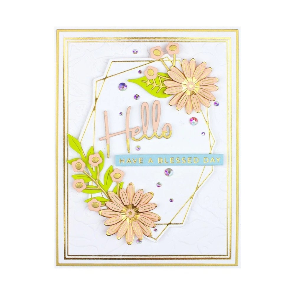Spellbinders Mini Everyday Sentiments Glimmer Hot Foil Plate & Die Sets (GLP-260)