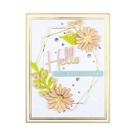 Spellbinders Mini Everyday Sentiments Glimmer Hot Foil Plate & Die Sets (GLP-260)