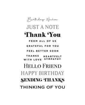 Spellbinders Essential Sentiments Clear Stamps (STP-043) (OUTLET)