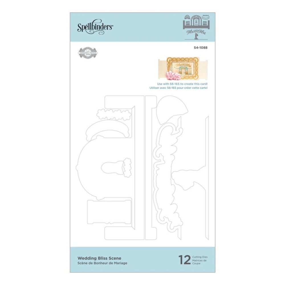 Spellbinders Wedded Bliss Scene Etched Dies (S4-1088) (OUTLET)