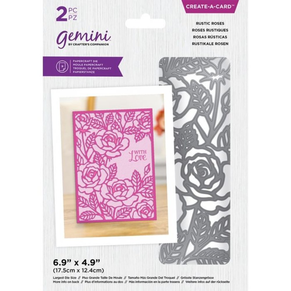 Gemini Rustic Roses Create-a-Card Dies (GEM-MD-CAD-RUR) (DISCONTINUED) Gemini Rustic Roses Create-a-Card Dies (GEM-MD-CAD-RUR) (DISCONTINUED)