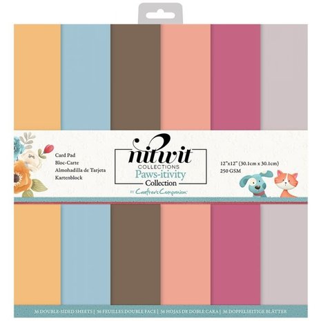 Crafter's Companion Pawsitivity 12x12 Inch Card Pad (NIT-PAW-CARD12) (OUTLET)