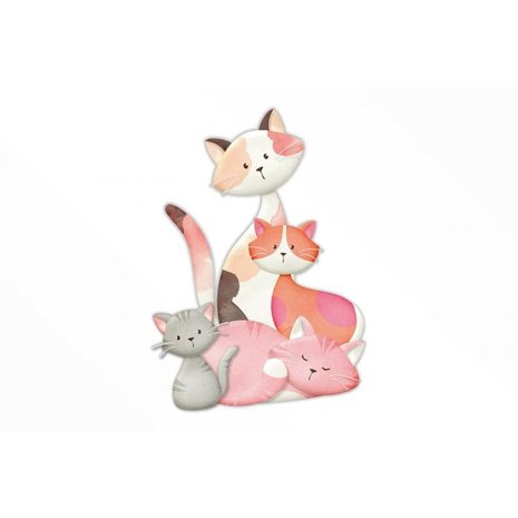 Crafter's Companion Pawsitivity For the Love of Cats 6x6 Inch Die-Cut Dec. Topper Pad (NIT-PAW-DTP6CAT) (OUTLET)