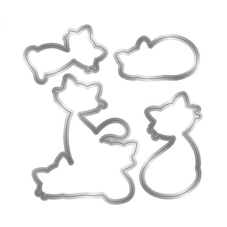 Crafter's Companion Pawsitivity Purrfect Stamp & Die Set (NIT-PAW-STD-PUR) (OUTLET)