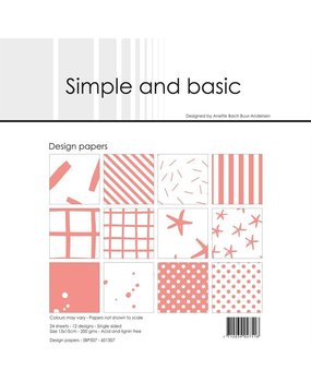 Simple and Basic Fresh Peach 6x6 Inch Paper Pack (SBP507) (DISCONTINUED)