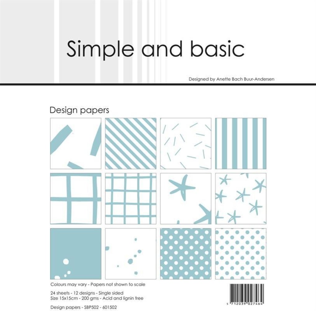 Simple and Basic Mint 6x6 Inch Paper Pack (SBP502) (OUTLET)