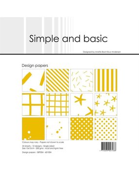 Simple and Basic Mustard 6x6 Inch Paper Pack (SBP504) (DISCONTINUED)