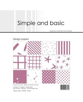 Simple and Basic Old Rose 6x6 Inch Paper Pack (SBP509) (DISCONTINUED)