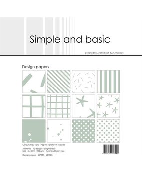 Simple and Basic Sage 6x6 Inch Paper Pack (SBP505) (OUTLET)