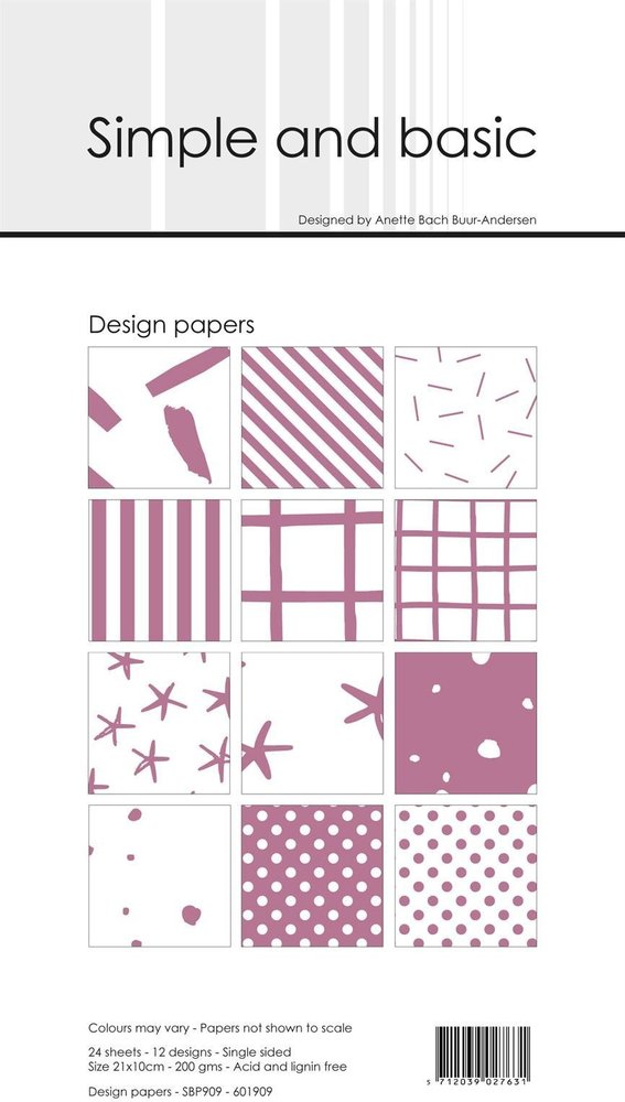 Simple and Basic Old Rose Slim Paper Pack (SBP909) (OUTLET)