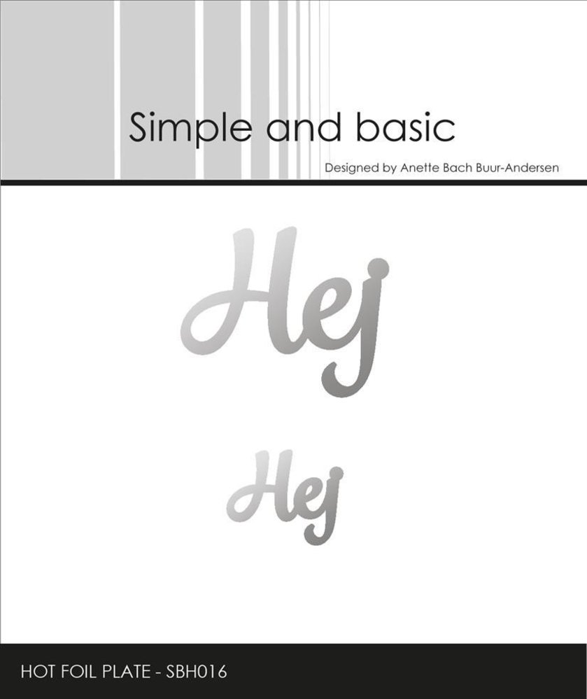 Simple and Basic Hej Hot Foil Plates (SBH016) (OUTLET)