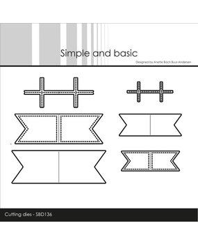 Simple and Basic Mini Flag Cutting Dies (SBD136) (OUTLET)