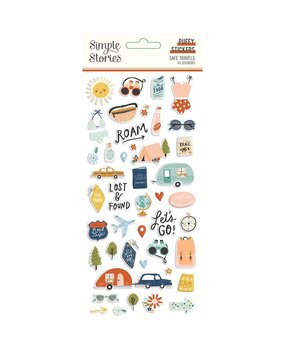 Simple Stories Safe Travels Puffy Stickers (14821) (OUTLET)