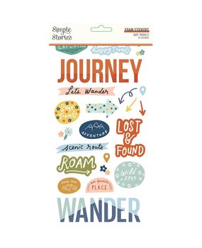 Simple Stories Safe Travels Foam Stickers (14820) (OUTLET)