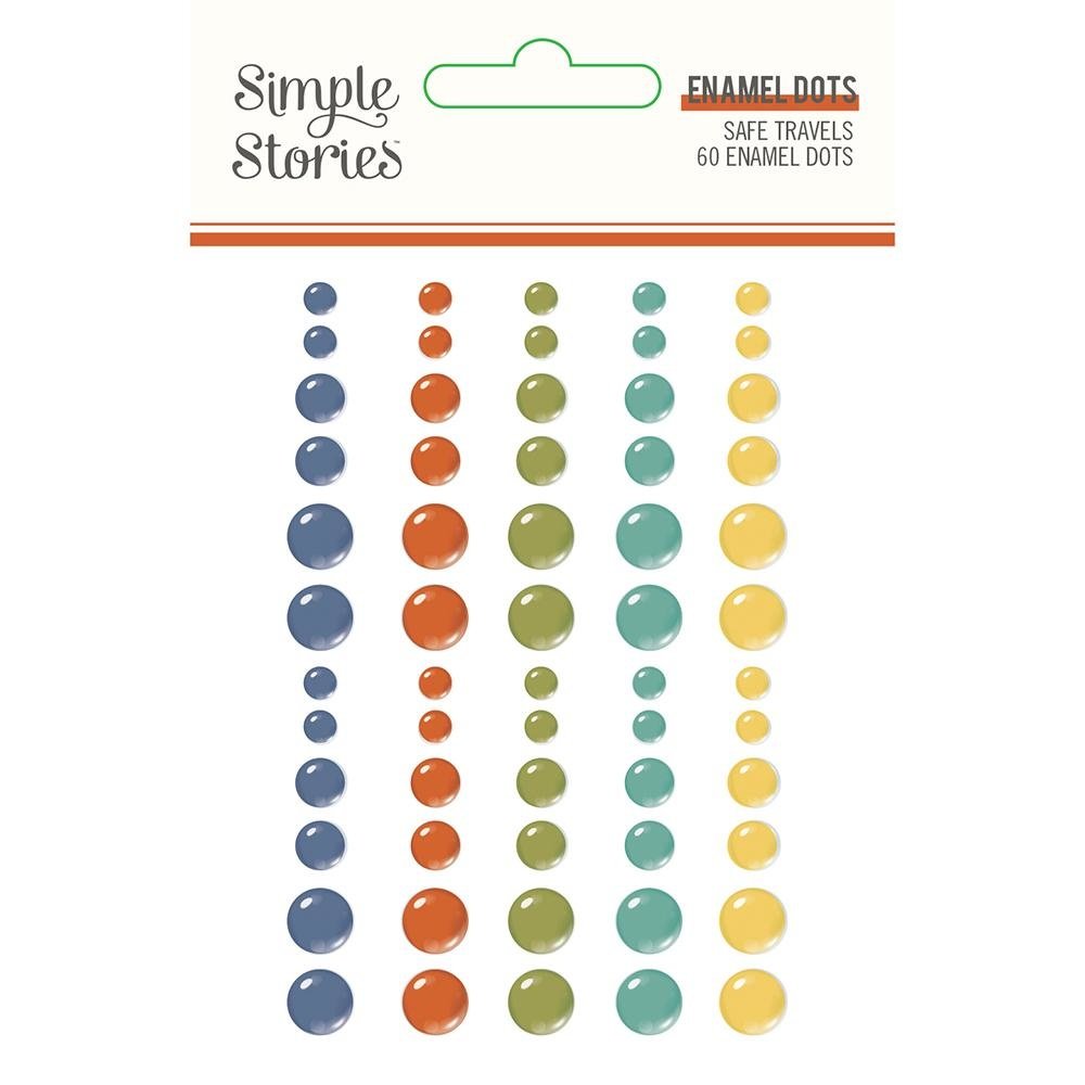 Simple Stories Safe Travels Enamel Dots (14823) (OUTLET)
