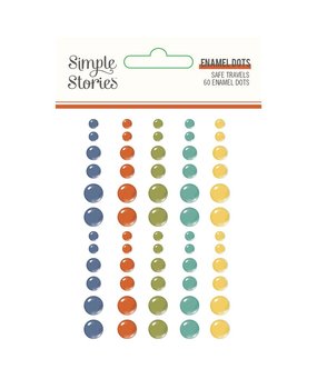 Simple Stories Safe Travels Enamel Dots (14823) (DISCONTINUED)