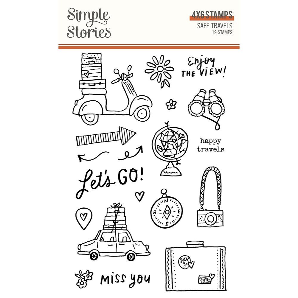 Simple Stories Safe Travels Clear Stamps (14825) (DISCONTINUED)