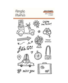 Simple Stories Safe Travels Clear Stamps (14825) (OUTLET)