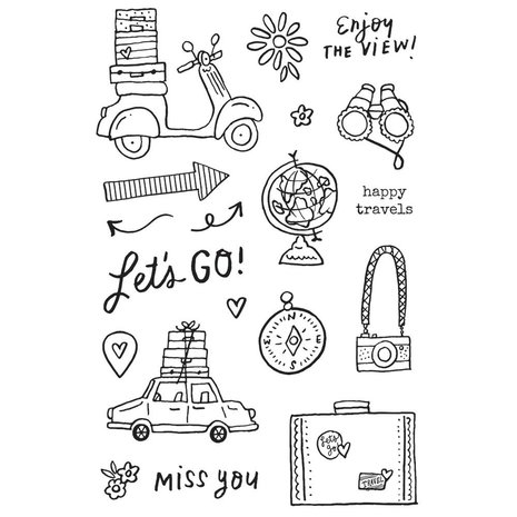 Simple Stories Safe Travels Clear Stamps (14825) (OUTLET)