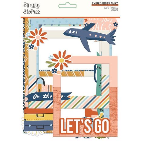 Simple Stories Safe Travels Chipboard Frames (14819) (DISCONTINUED)