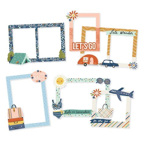 Simple Stories Safe Travels Chipboard Frames (14819) (DISCONTINUED)