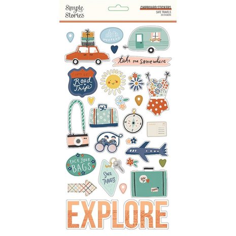 Simple Stories Safe Travels Chipboard (14815) (OUTLET)