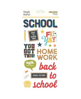 Simple Stories School Life Foam Stickers (14920) (DISCONTINUED)