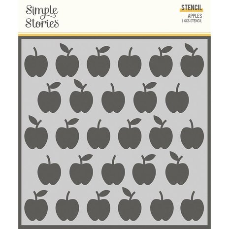 Simple Stories School Life Stencils Apples (14926) (DISCONTINUED)