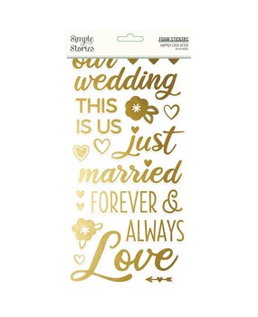 Simple Stories Happily Ever After Foam Stickers (15520) (DISCONTINUED)
