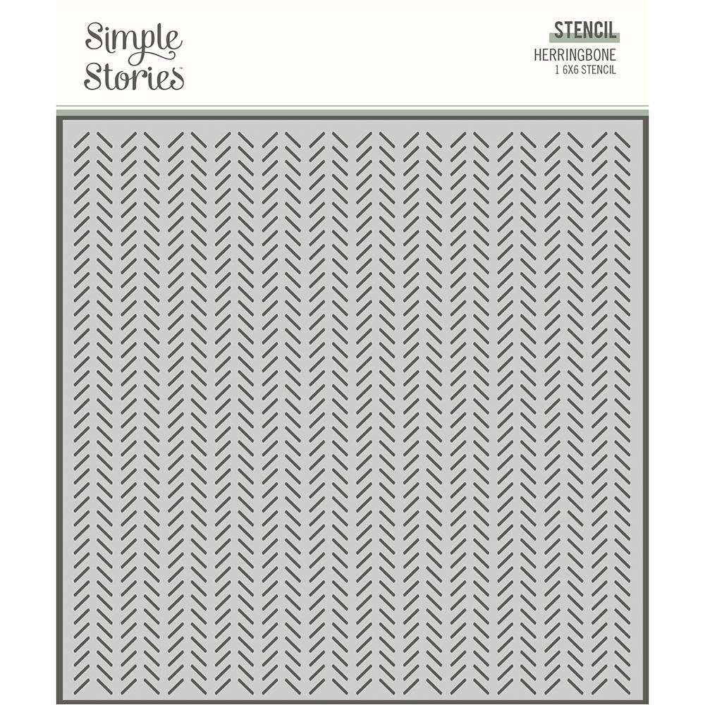 Simple Stories Happily Ever After Stencils Herringbone (15526) (DISCONTINUED)