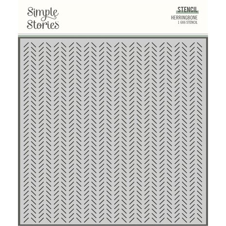 Simple Stories Happily Ever After Stencils Herringbone (15526) (DISCONTINUED)