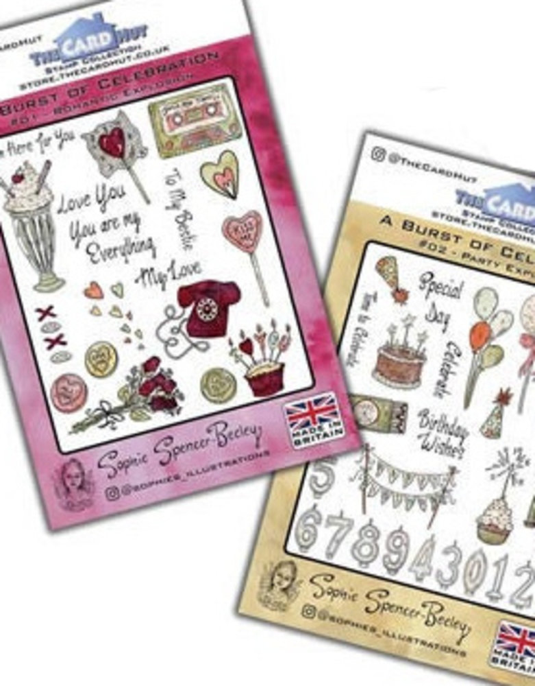 The Card Hut Romantic Explosion Clear Stamps (SSB007) (OUTLET)