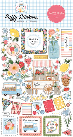 Carta Bella Summer Puffy Stickers (CBS133066) (OUTLET)