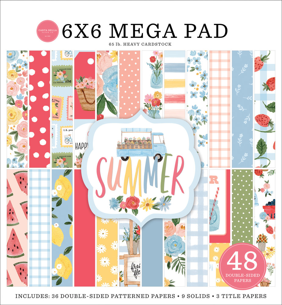 Carta Bella Summer 6x6 Inch Cardmakers Mega Pad (CBS133031) (OUTLET)