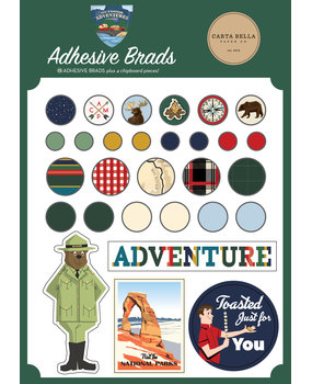 Carta Bella Outdoor Adventures Adhesive Brads (CBOA134020) (OUTLET)