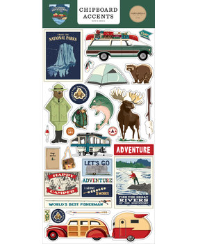 Carta Bella Outdoor Adventures Chipboard Accents (CBOA134021) (OUTLET)