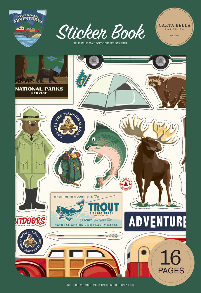 Carta Bella Outdoor Adventures Sticker Book (CBOA134029) (OUTLET)