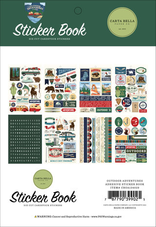 Carta Bella Outdoor Adventures Sticker Book (CBOA134029) (OUTLET)