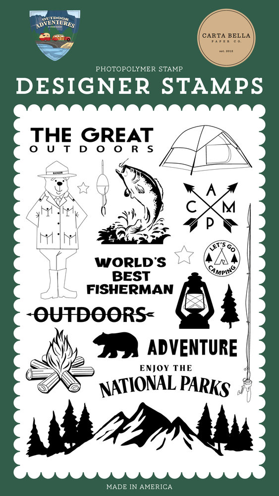 Carta Bella The Great Outdoors Clear Stamps (CBOA134040) (OUTLET) Carta Bella The Great Outdoors Clear Stamps (CBOA134040) (OUTLET)