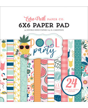 Echo Park Pool Party 6x6 Inch Paper Pad (POP240023) (DISCONTINUED) Echo Park Pool Party 6x6 Inch Paper Pad (POP240023) (DISCONTINUED)
