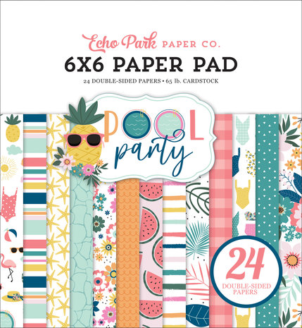 Echo Park Pool Party 6x6 Inch Paper Pad (POP240023) (DISCONTINUED) Echo Park Pool Party 6x6 Inch Paper Pad (POP240023) (DISCONTINUED)