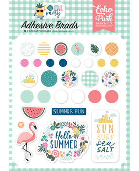 Echo Park Pool Party Adhesive Brads (POP240020) (OUTLET)
