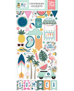 Echo Park Pool Party Chipboard Accents (POP240021) (DISCONTINUED)