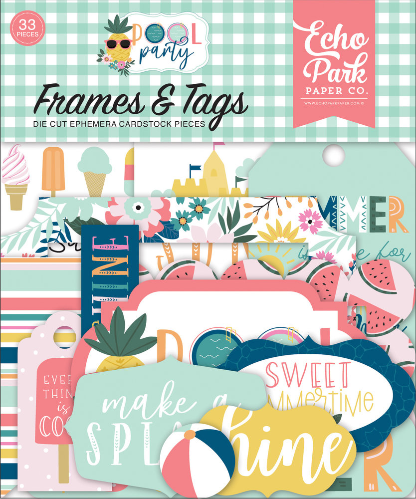 Echo Park Pool Party Frames & Tags (POP240025) (DISCONTINUED) Echo Park Pool Party Frames & Tags (POP240025) (DISCONTINUED)