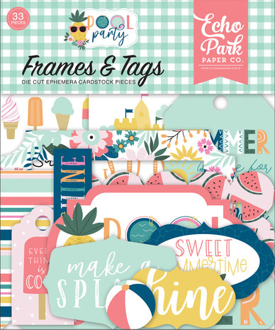 Echo Park Pool Party Frames & Tags (POP240025) (DISCONTINUED) Echo Park Pool Party Frames & Tags (POP240025) (DISCONTINUED)