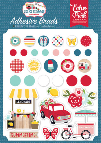 Echo Park A Slice Of Summer Adhesive Brads (SOS241020) (DISCONTINUED) Echo Park A Slice Of Summer Adhesive Brads (SOS241020) (DISCONTINUED)