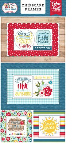 Echo Park A Slice Of Summer Chipboard Frames (SOS241065) (DISCONTINUED)